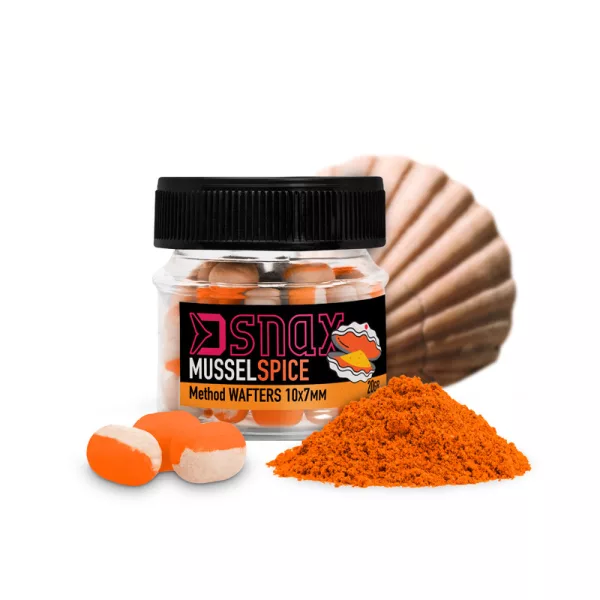 Delphin D SNAX WAFT bait 7x5.5mm/20g Mussel-Spice wafters