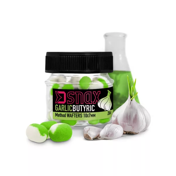 Delphin D SNAX WAFT bait 7x5.5mm/20g Garlic-Butyric Acid wafters