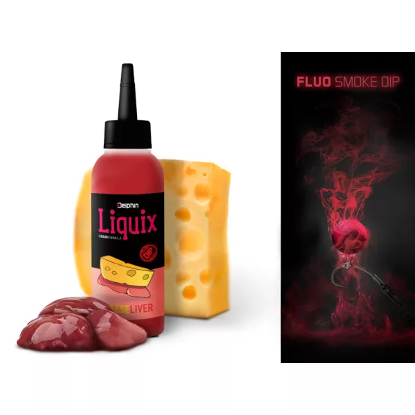 Delphin Fluo dip D SNAX LiquiX /100ml Cheese - Liver liquid