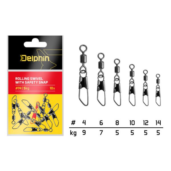 Delphin Safety Swivel Clamp #14 10pcs