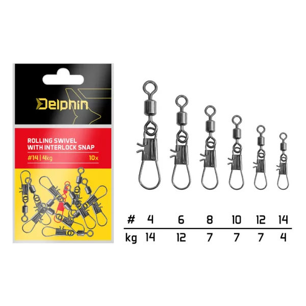 Delphin Interlocking Swivel Snap #4 10db