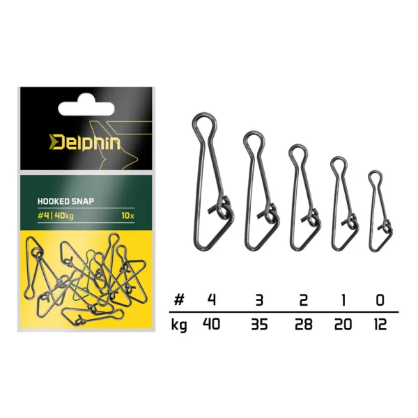 Delphin Hooked Snap #1 10pcs