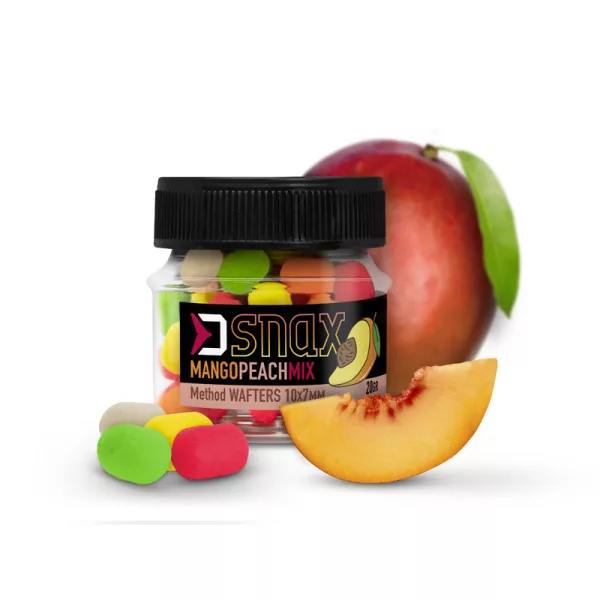 Delphin MIX D SNAX WAFT bait 10x7mm/20g Mango-Peach wafters