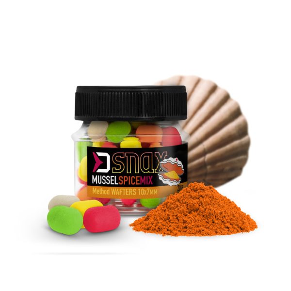 Delphin MIX D SNAX WAFT bait 10x7mm/20g Clams-Spice wafers