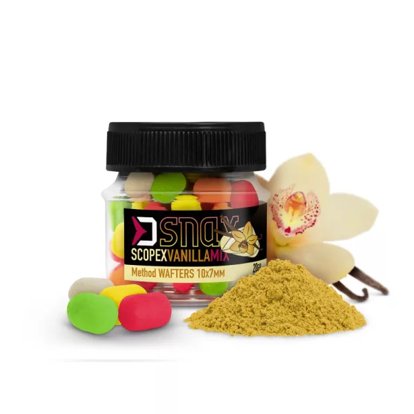 Delphin MIX D SNAX WAFT bait 10x7mm/20g Scopex-Vanilla wafters