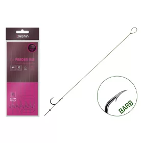   Delphin NOLIMIT 12cm #4 Eyed, Barbed Pre-tied Hook with Bait Spike 6pcs