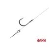 Delphin FLR Sting 12cm 0.30mm #4 Pre-tied Barbed Hook with Bait Spike 6 pcs