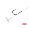 Delphin FLR Quickstop 8cm 0.25mm #8 Pre-tied Barbed Hook 6 pcs