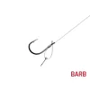 Delphin FLR D-rig 8cm 0.22mm Size 6 Eyed, Barbed Pre-tied Hook with Bait Spike 6 pcs