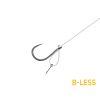 Delphin FLR D-rig 8cm 0.22mm Size 8 Eyed, Barbless Pre-tied Hook with Bait Spike 6 pcs