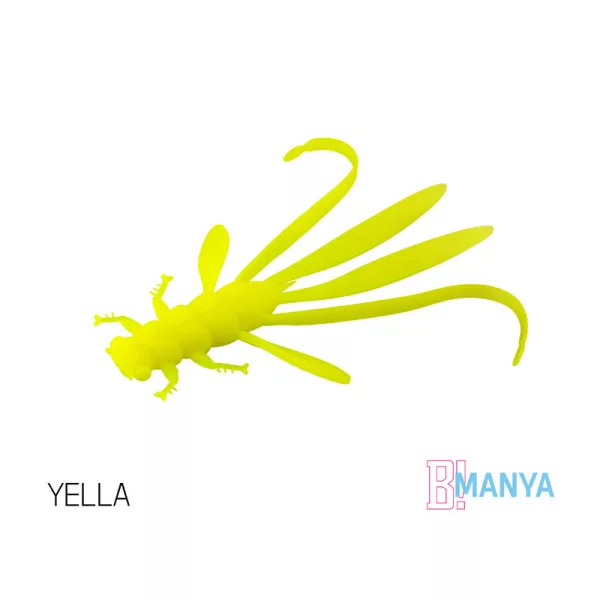 Delphin Manya UVs Nymph - Yella 10.5cm Plastic Lure 5 pcs