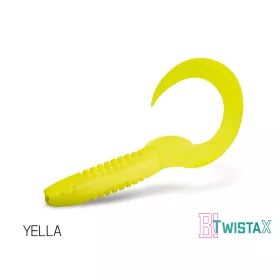 Delphin TwistaX Eeltail UVs - Yella 15cm Plastic Bait 5pcs