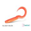 Delphin TwistaX Eeltail UVs - Bloody Milion 15cm Plastic Bait 5pcs