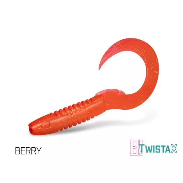 Delphin TwistaX Eeltail UVs - Berry 6cm Plastic Lure 5 pcs
