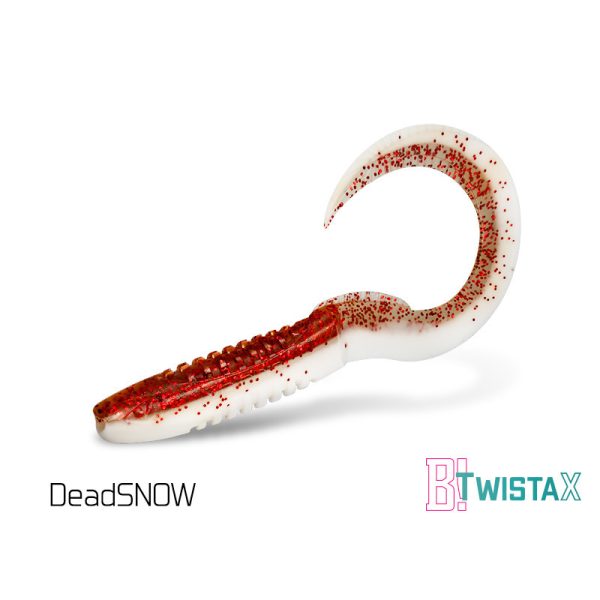 Delphin TwistaX Eeltail UVs - DeadSnow 6cm Plastic Bait 5pcs