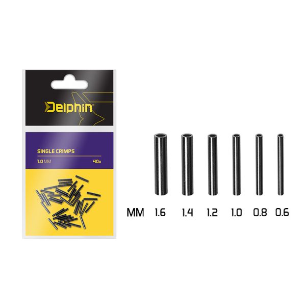 Delphin Single Crimps - Crimping Tube 0,6mm 40pcs