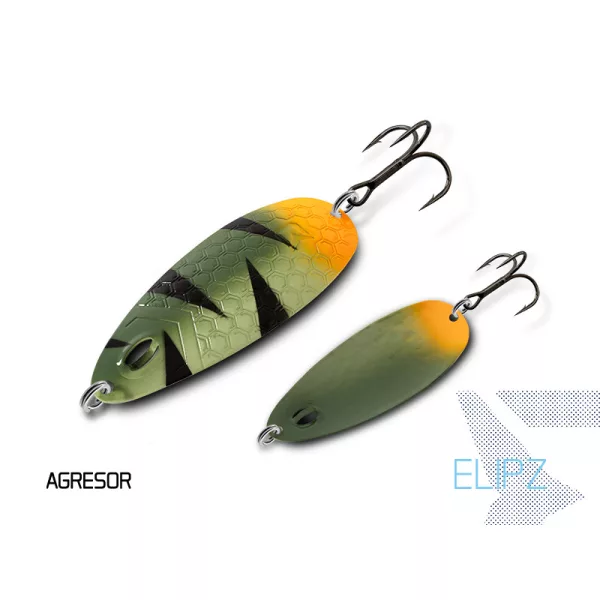 Delphin Elipz FullScale Wobbling Spoon #2 12g Agresor