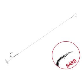   Delphin FLR Quickstop 12cm 0.22mm Size 10 Pre-tied Barbed Hook 6 pcs