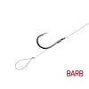 Delphin FLR Loop 12cm 0.22mm Size 10 Eyed, Barbed Pre-tied Hook 6 pcs