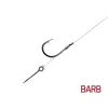 Delphin FLR Sting 12cm 0.22mm Size 12 Eyed, Barbed Pre-tied Hook with Bait Spike 6 pcs