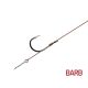Delphin Proxi Sting 8cm 0,10mm 10 Ears, Bearded Pre-tied Hook with Bait 6pcs