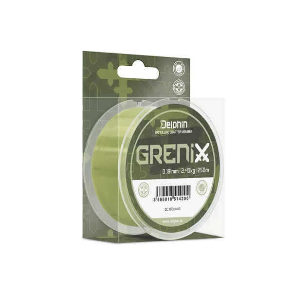 Delphin Grenix Green 0.181mm 250m Monofil Mainline