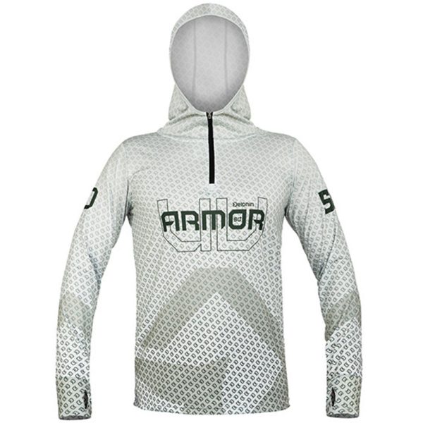 Hooded sweatshirt Delphin UV ARMOR 50+ Olive (L)