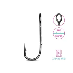 Delphin B! X-Barb Mini 1 Eyed, Barbed Cheburashka Hook 8pcs