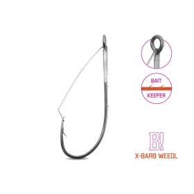 Delphin B! X-Barb Weedl 2/0 Weedless Cheburashka Hook 8pcs