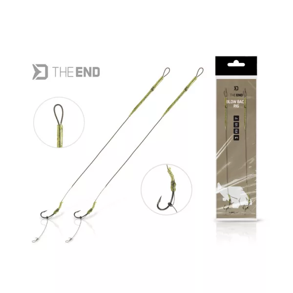 Delphin The End Blow Back Rig Size 8 Braided Pre-tied Hook 2pcs