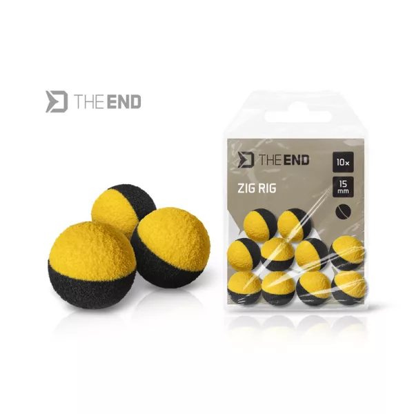 Delphin TheEnd Black-Yellow 12mm Zig Rig 10pcs