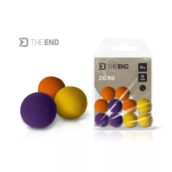 Delphin TheEnd Mixed Color 15mm Zig Rig 10pcs