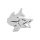 Delphin Pike Black 3D Sticker