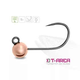   Delphin T-Area BL Tungsten Jig 6.4mm 2.2gr 4 Copper Micro Jig Head 5pcs