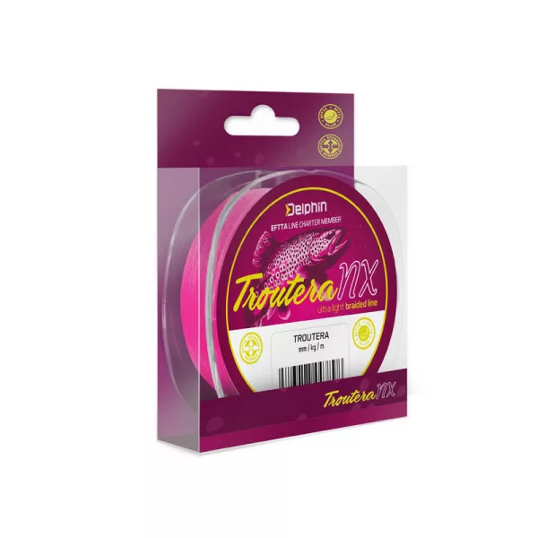 Delphin Troutera NX Pink 0.085mm Braided Mainline 135m