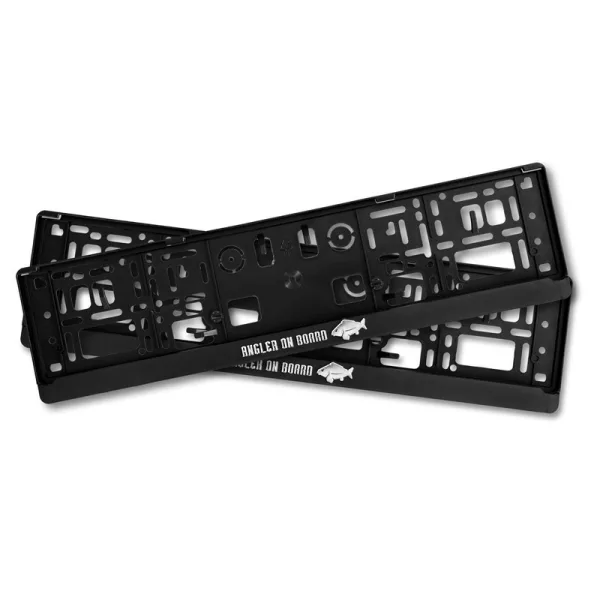Delphin Angler On Board 3D License Plate Holder 2pcs