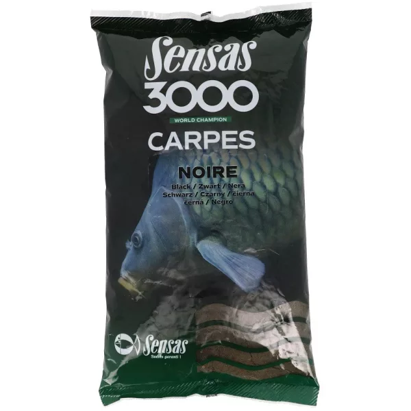 Sensas 3000 Carp Black Groundbait 1kg