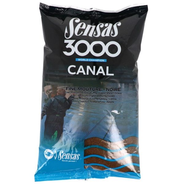 Sensas 3000 Canal Noire Black Fine Texture Groundbait 1kg