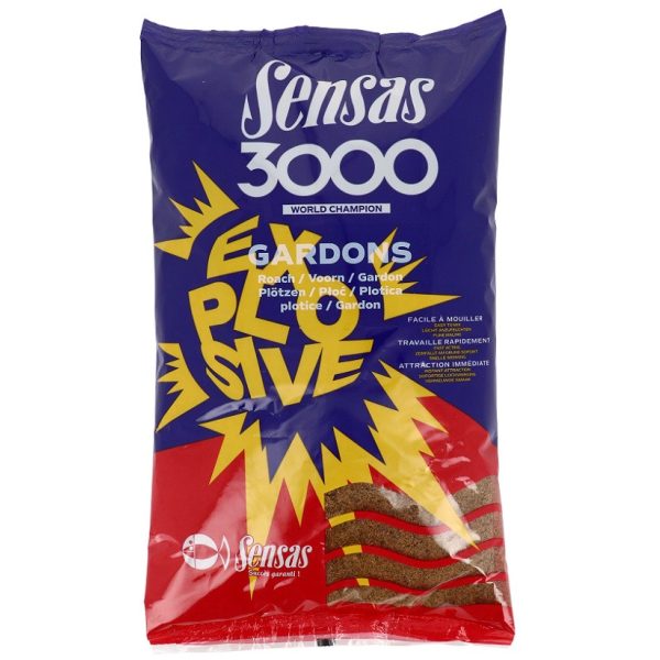 Sensas 3000 Explosive Gardons Roach Groundbait 1kg