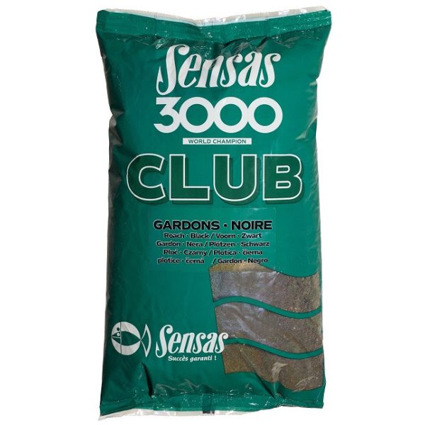 Sensas 3000 Club Roach Black Groundbait 1kg