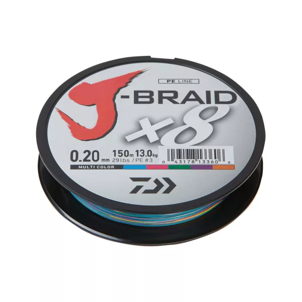 Daiwa J-Braid X8 Multi-Color 0,35mm 300m Braided Mainline