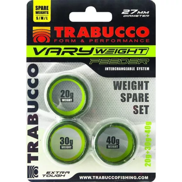 Trabucco Vary Weight Distance Cage Feeder 20gr, 30gr, 40gr Feeder Basket Weight Set