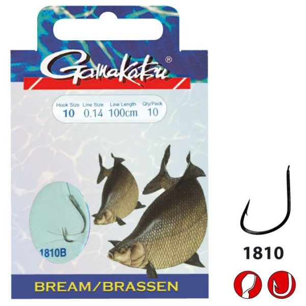 Gamakatsu Bream Feeder LS-1810B #16 0,12mm 75cm prebaited hook