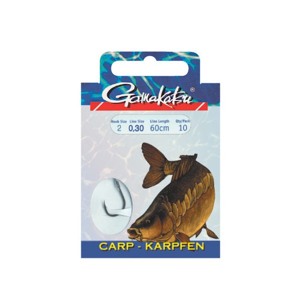 Gamakatsu Carp Prebaited Black 10 10pcs/pack Flat Bearded Bojlis Hook
