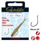 Gamakatsu Preda Booklet Dropshot Worm 39 #1 Pre-tied Eared, Bearded Predator Fish Hook