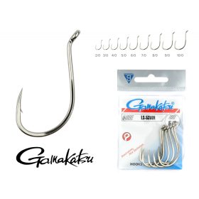   Gamakatsu LS-5314N/800 Silver 8/0 6 pcs/pack Eyed Barbed Feeder hook