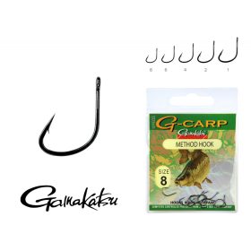   Gamakatsu G-Carp method Black 6 10pcs/pack Eyed Barbed Feeder hook