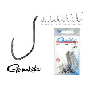   Gamakatsu LS-4644F/900 Black 9/0 3pcs/pack Eyed Barbed Predator fish hook