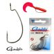 Gamakatsu Worm Offset Black 2 6pcs/pack Ear Bearded Predator Fish Hook