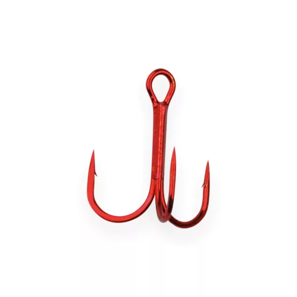 Gamakatsu Preda 13R Treble Hooks Red Three-pronged Eyed, Barbed Hook #4